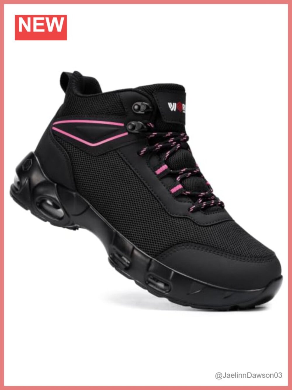 LARNMERN Women's Non Slip Resistant Work Boots Mesh Comfort Hiking